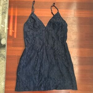 Navy Obey lace dress